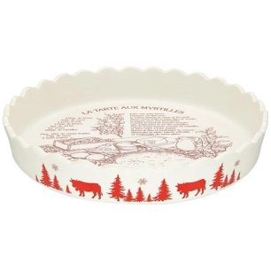 tourtière 30 cm blanc mat - myrtilles - table et cook