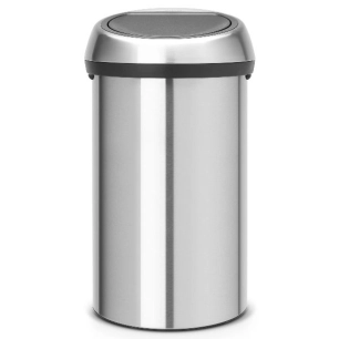 poubelle 60 l matt steel - touch bin - brabantia