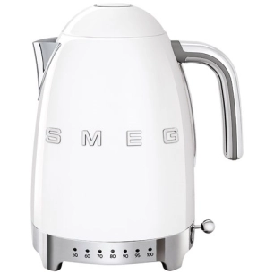 bouilloire 1.7 l blanche - années 50 - klf04wheu - smeg