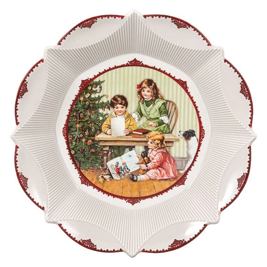 coupe ronde 25 cm liste de cadeaux - toy's fantasy - villeroy et boch