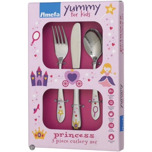 set couverts enfants de 3 pièces - princess - amefa
