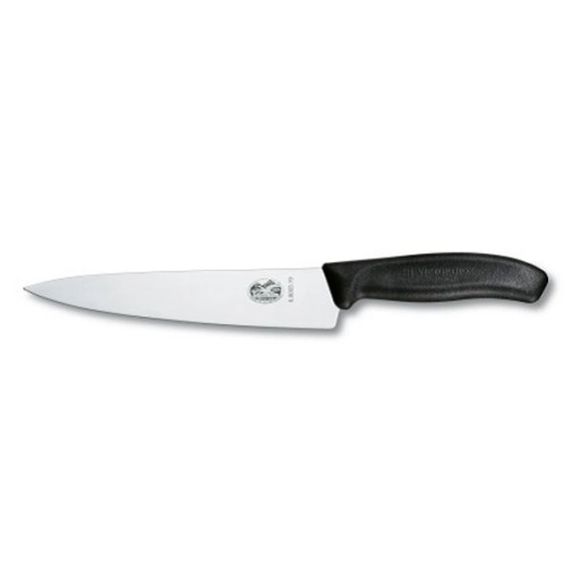 couteau à découper & éminceur 19 cm noir - victorinox