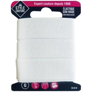elastique semi rigide 20mmx1m - style couture