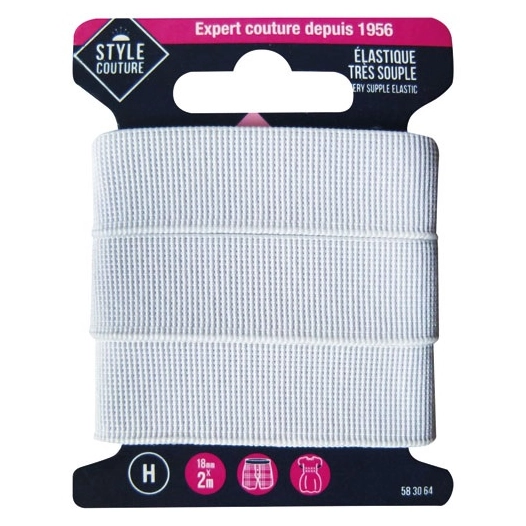 elastique très souple 18mmx2m - style couture
