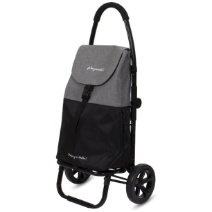 poussette 2 roues / 46 l gris texturé & noir - two go compact - playmarket