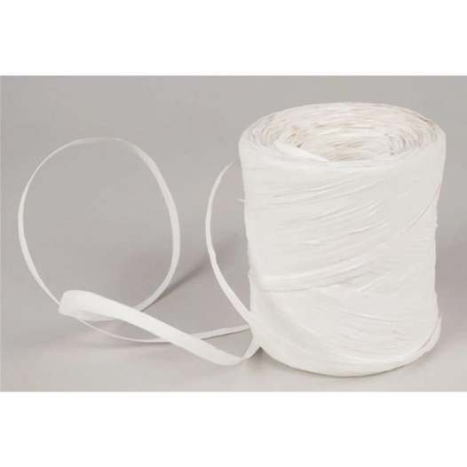 bobine raphia blanc - cent pour cyan