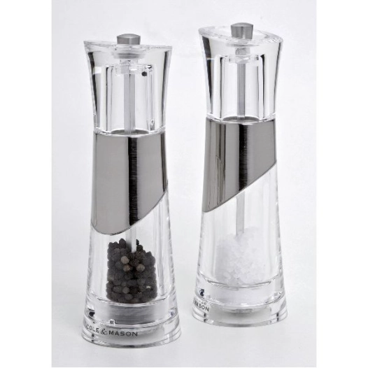 coffret 2 moulins sel et poivre 18,5 cm - bobbi - cole et mason