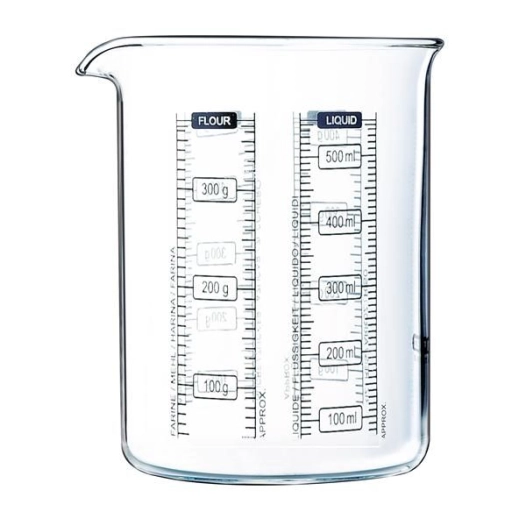 verre doseur 0.5 l - kitchen lab - pyrex