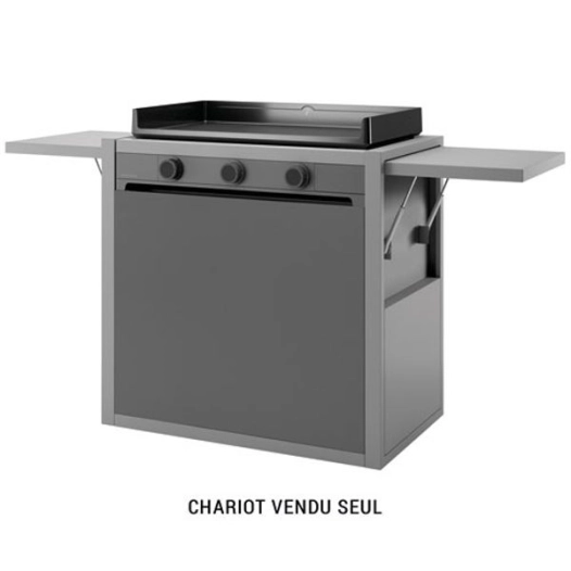 chariot fermé - modern acier gris 75 - chmaf75 - forge adour