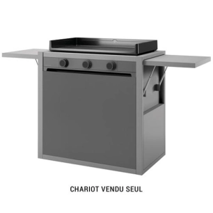 chariot fermé - modern acier gris 75 - chmaf75 - forge adour