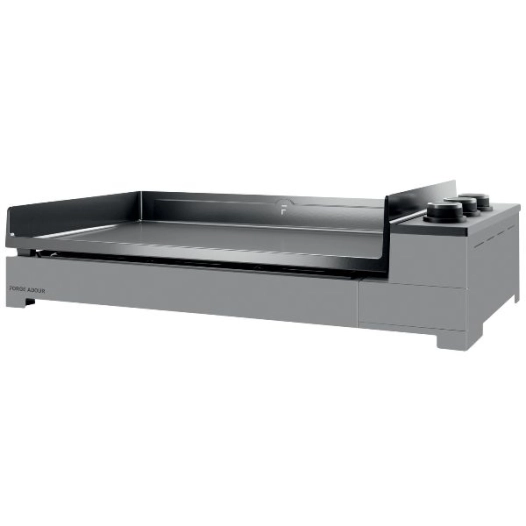 plancha gaz 3 feux - premium acier 75 - premiumg75ang - forge adour