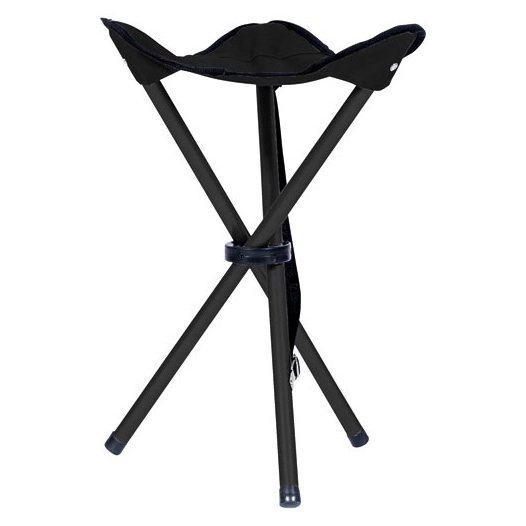 pliant trépied tube acier toile polyester 600d h45 noir - cao