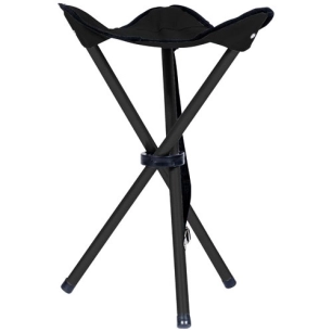 pliant trépied tube acier toile polyester 600d h45 noir - cao