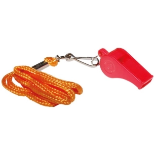 sifflet avec cordon pvc rouge - cao