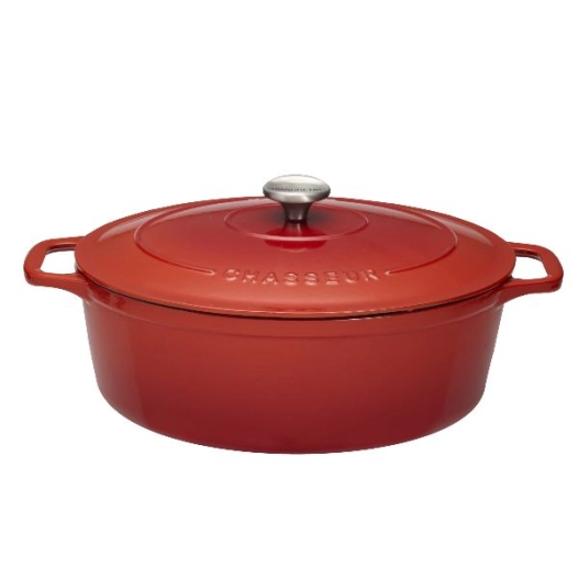 cocotte en fonte ovale 31 cm rubis - sublime - chasseur