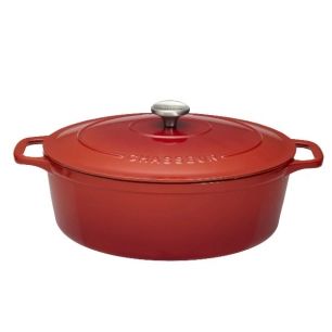 cocotte en fonte ovale 35 cm rubis - sublime - chasseur