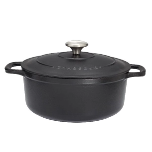 cocotte en fonte ronde 26 cm noire - sublime - chasseur