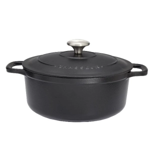 cocotte en fonte ronde 32 cm noire - sublime - chasseur