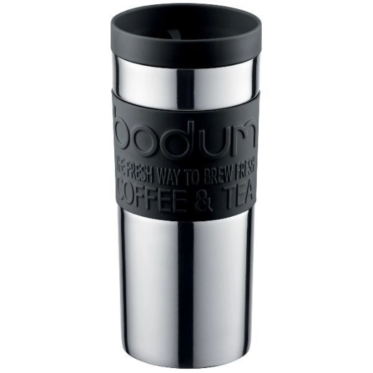 mug 0.35 l double paroi inox & noir - travel mug - bodum