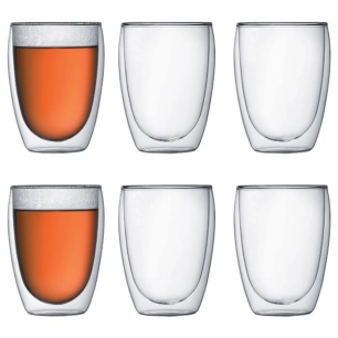 lot de 6 verres double paroi 35 cl - pavina - bodum
