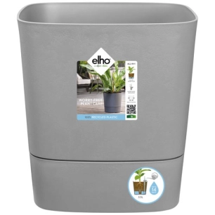 pot greensense aqua care carré 30cm ciment clair - elho
