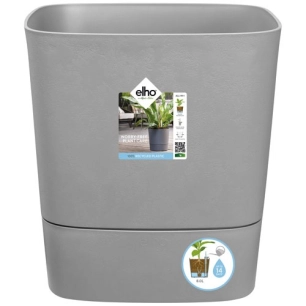 pot greensense aqua care carré 38cm ciment clair - elho