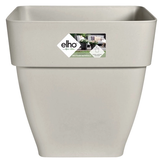 pot vibia campana carré 37cm blanc soie - elho