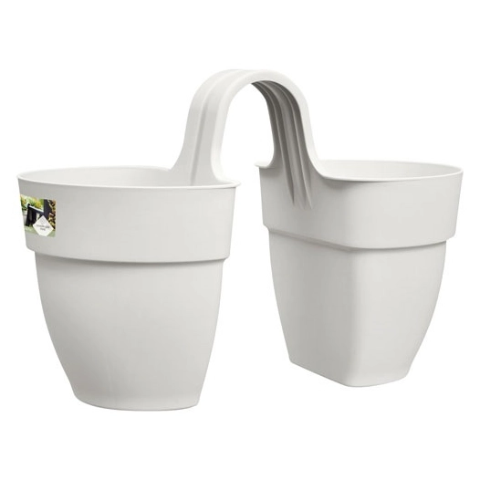 pot vibia campana jumelé d.21cm blanc soie - elho