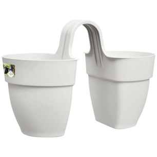 pot vibia campana jumelé d.21cm blanc soie - elho
