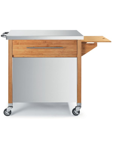 Chariot Plancha Bambou DM Chariot en bambou avec tiroir pour plancha - DM CREATION