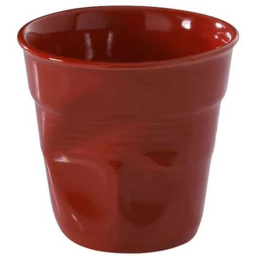 6 gobelet 8 cl rouge piment - froissé - revol