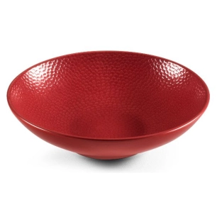 6 assiette à salade et à pâtes 19 cm rouge - stone - medard de noblat
