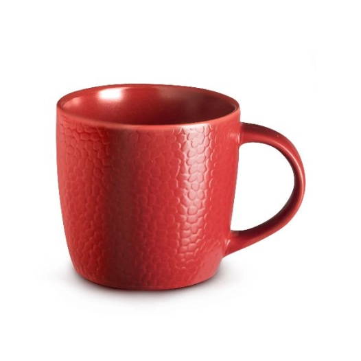 6 tasse à café ou thé 28 cl rouge - stone - medard de noblat