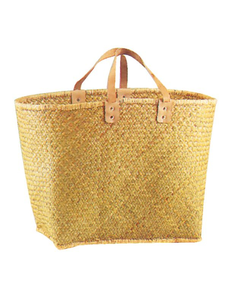 Cabas Palmier Anses Cuir Naturel, Robuste, Élégant - aubry gaspard