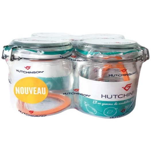 lot 4 bocaux 0.75 l - hutchinson