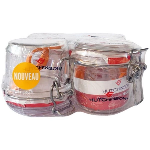 lot 4 terrines 200 g / diam 70 - hutchinson