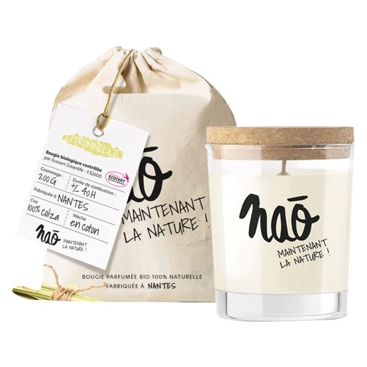 bougie bio nao 200gr citronnelle - la francaise