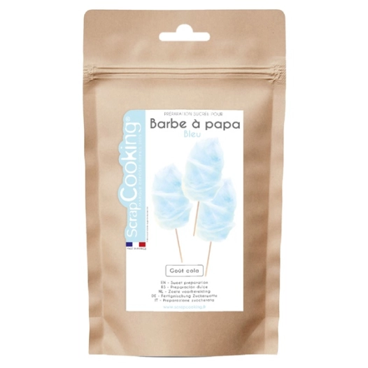 préparation sucrée barbe à papa bleue 400 g - scrapcooking