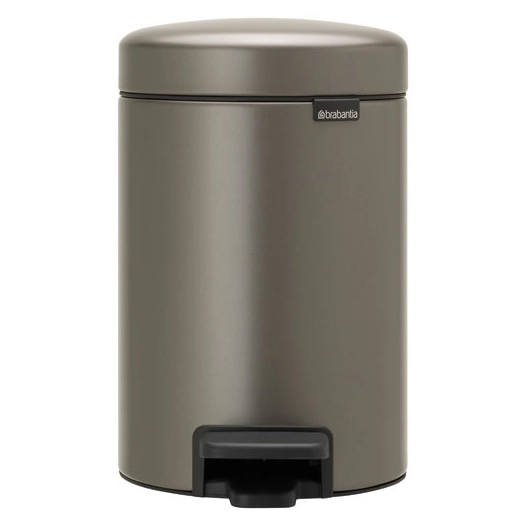 poubelle à pédale 3 l platinium - new icon - brabantia