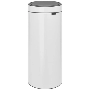 poubelle 30 l blanc - touch bin - brabantia