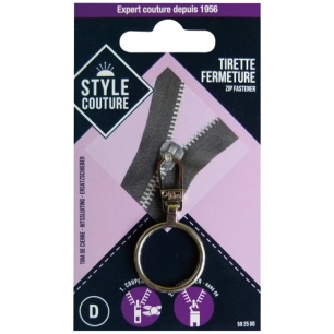 tirette de fermeture à glissiére - style couture