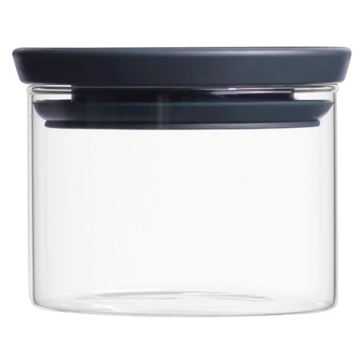 bocal empilable en verre 0,3 l - dark grey - brabantia