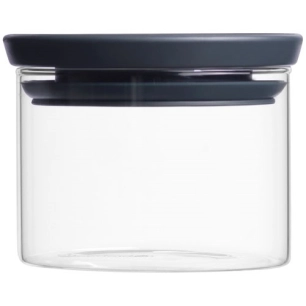 bocal empilable en verre 0,3 l - dark grey - brabantia