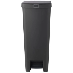 poubelle à pédale 40 l dark grey - step up - brabantia