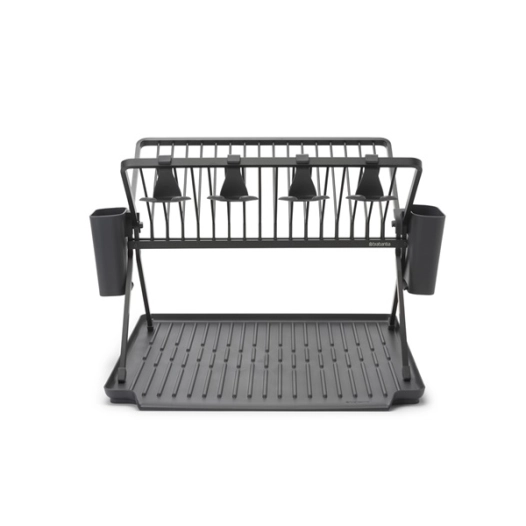 grand égouttoir pliable dark grey - sink side - brabantia
