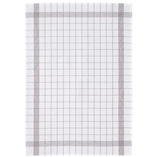 12 torchon à carreaux 50 x 70 cm taupe - classic carreaux - winkler