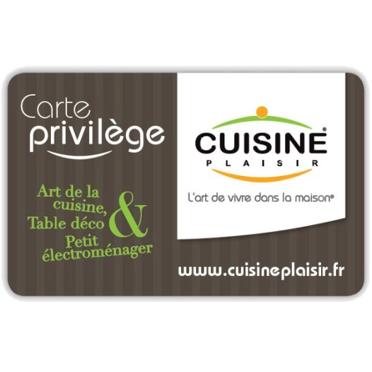 carte privilège cuisine plaisir - cent pour cyan