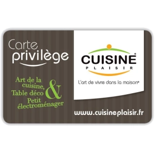 carte privilège cuisine plaisir - cent pour cyan