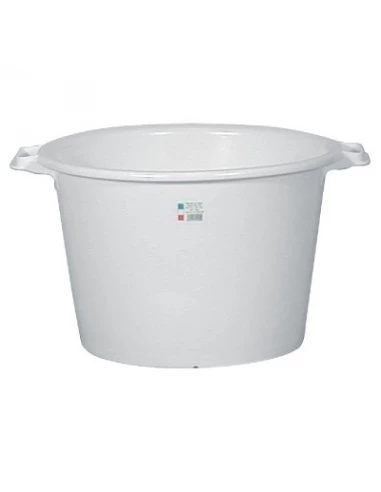 Baquet rond 55L Ø55cm blanc alimentaire 40,5/52 x 36