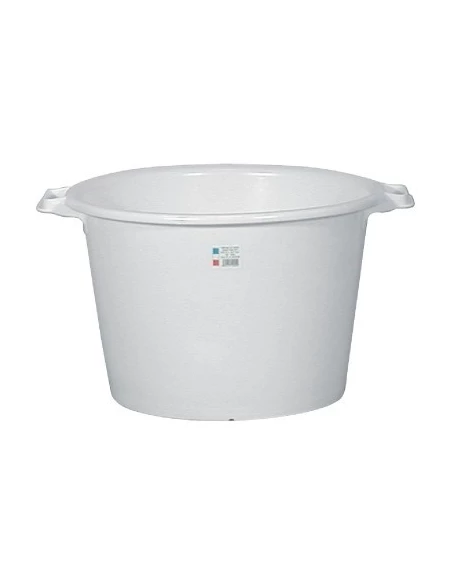 Baquet rond 55L Ø55cm blanc alimentaire 40,5/52 x 36